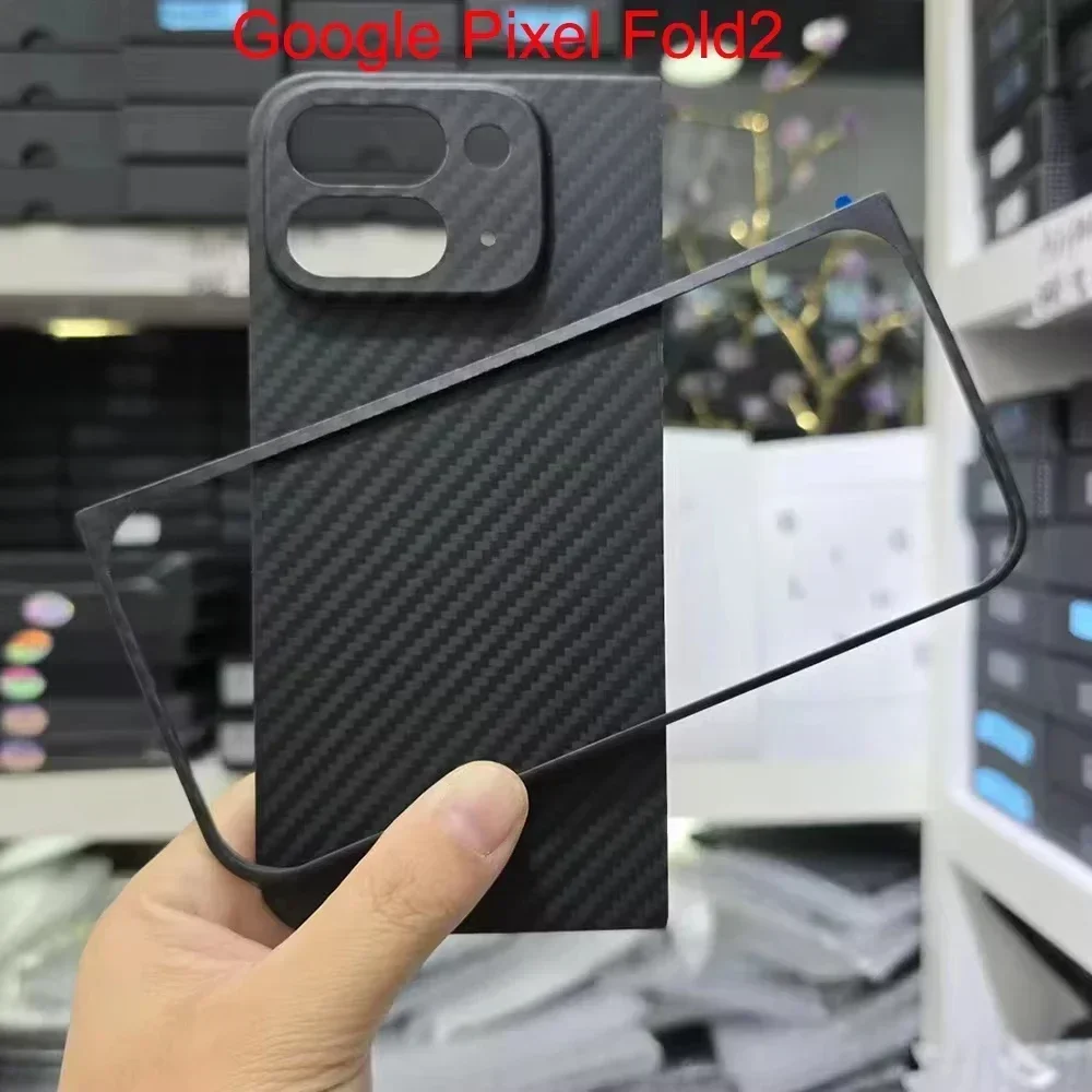 1500D For Google Pixel 9 Pro Fold Luxury Real Aramid Carbon Fiber Phone Case Cover Protection Pixel 9 Pro Fold Luxury Case