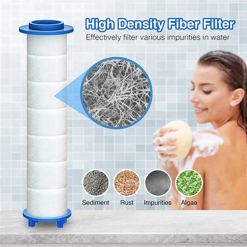 Filtro doccia sostitutivo da 12 pezzi per acqua dura-filtro per acqua doccia ad alto rendimento per rimuovere cloro e fluoruro casa