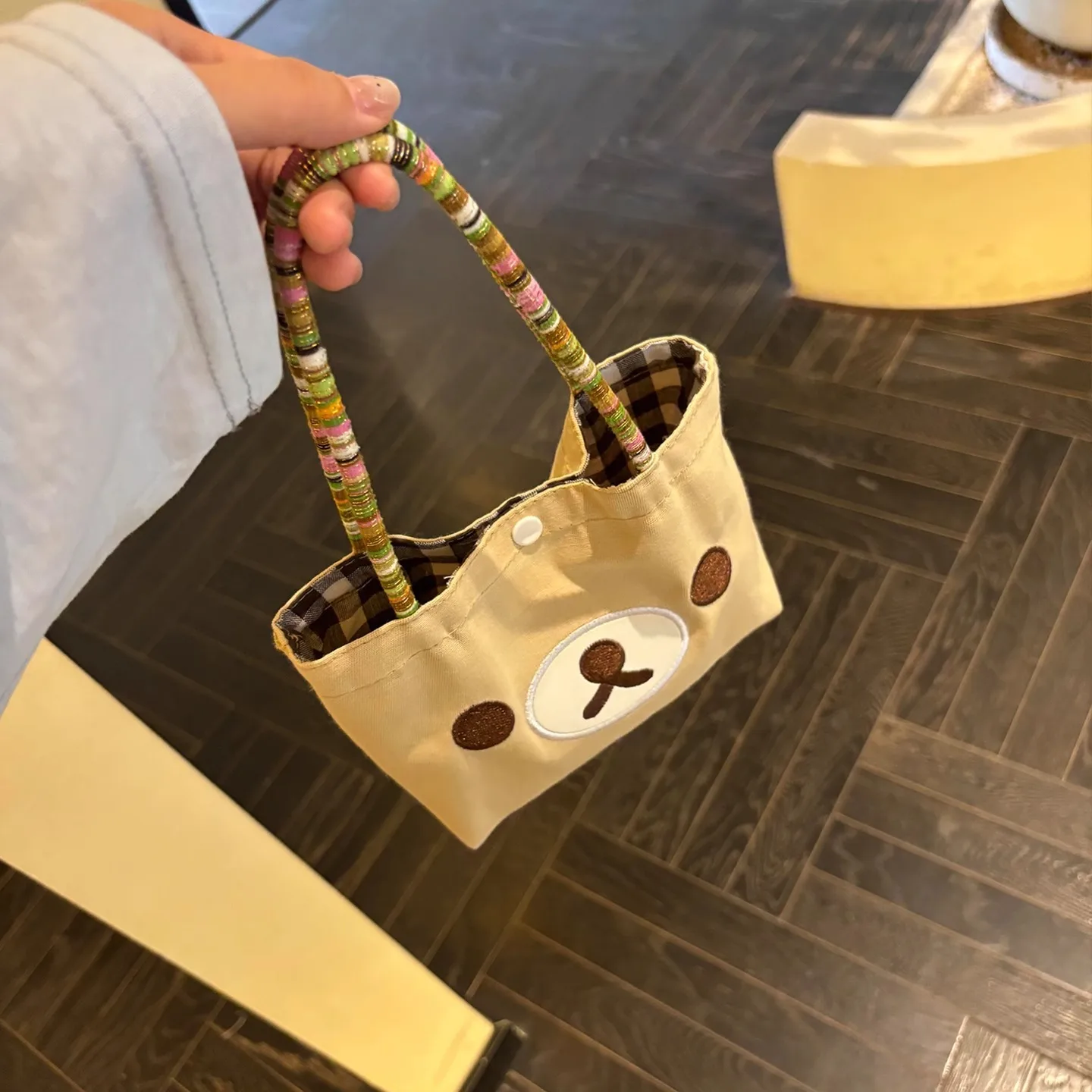 Kawaii Rilakkuma Handbag Shoulder Bag Cute Cartoon Large Capacity Student Storage Anime Tote Bag Girls Christmas Gifts Toys