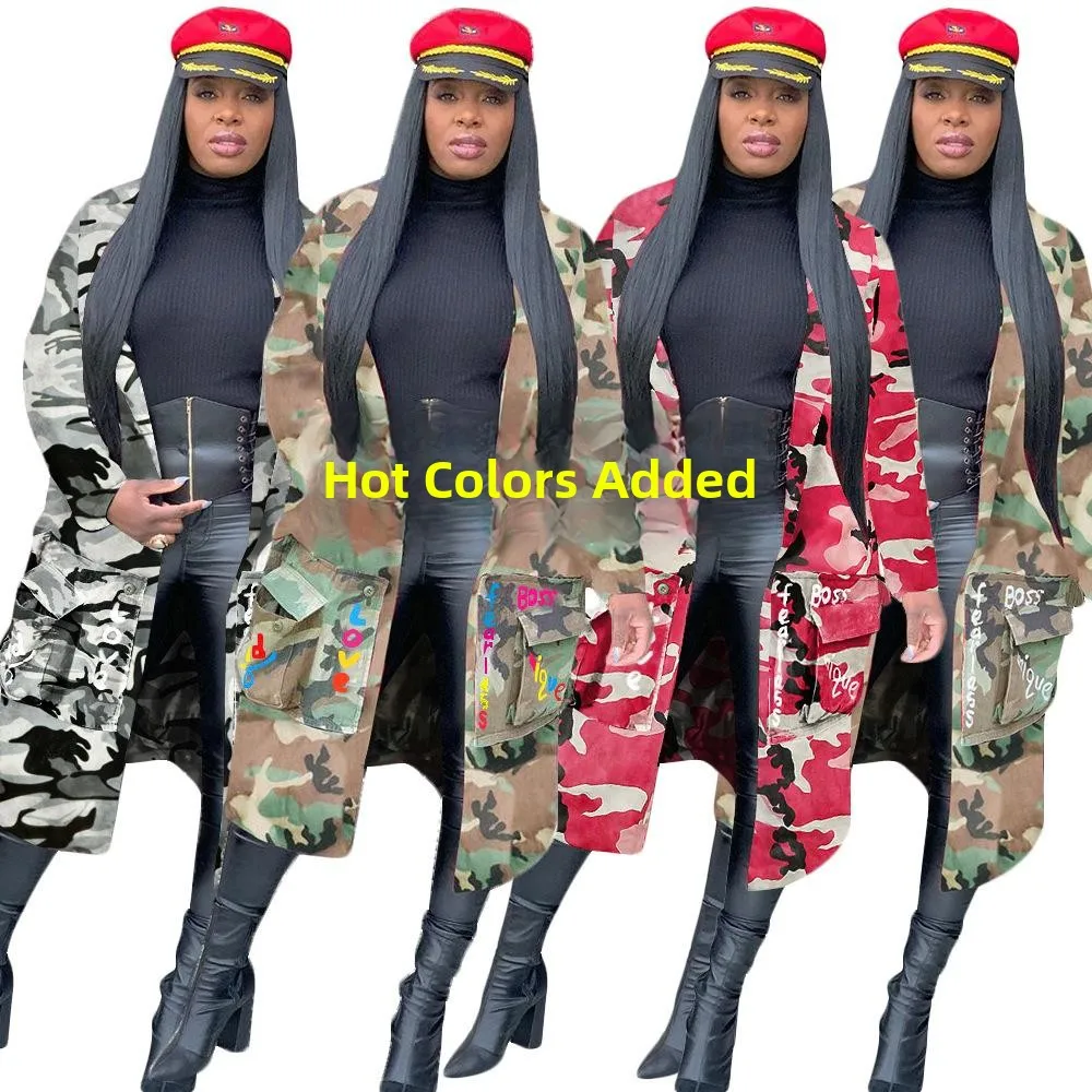 

Women's Long Printed Cloth Jaet Briti Sle Polyester Fiber 00% Floral Print Casual Coat for Middle-Aged Women