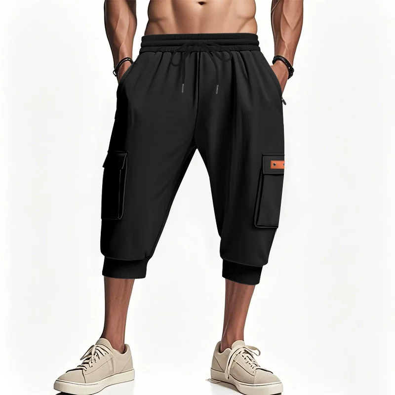 

Cross-border summer American seven-point casual pants simple and heavy hip-hop leggings men's casual pants