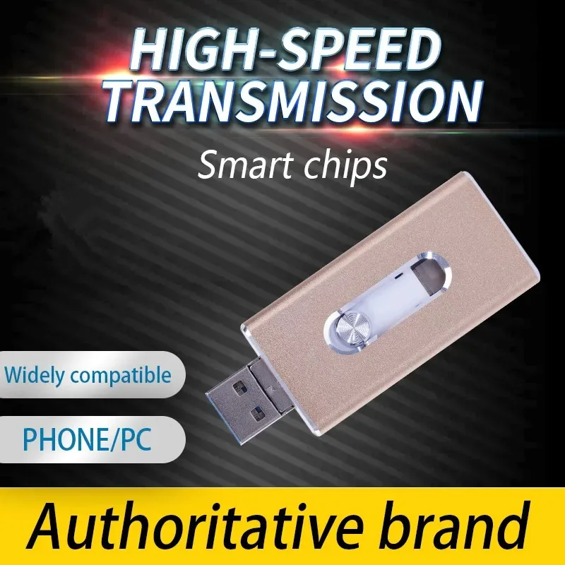 High Speed 4 in 1 Flash Drive 512G 256G 1TB For iPhone/ipad/IOS/Android/TYPE-C/4in1 Pen Drive For iOS External Storage Devices