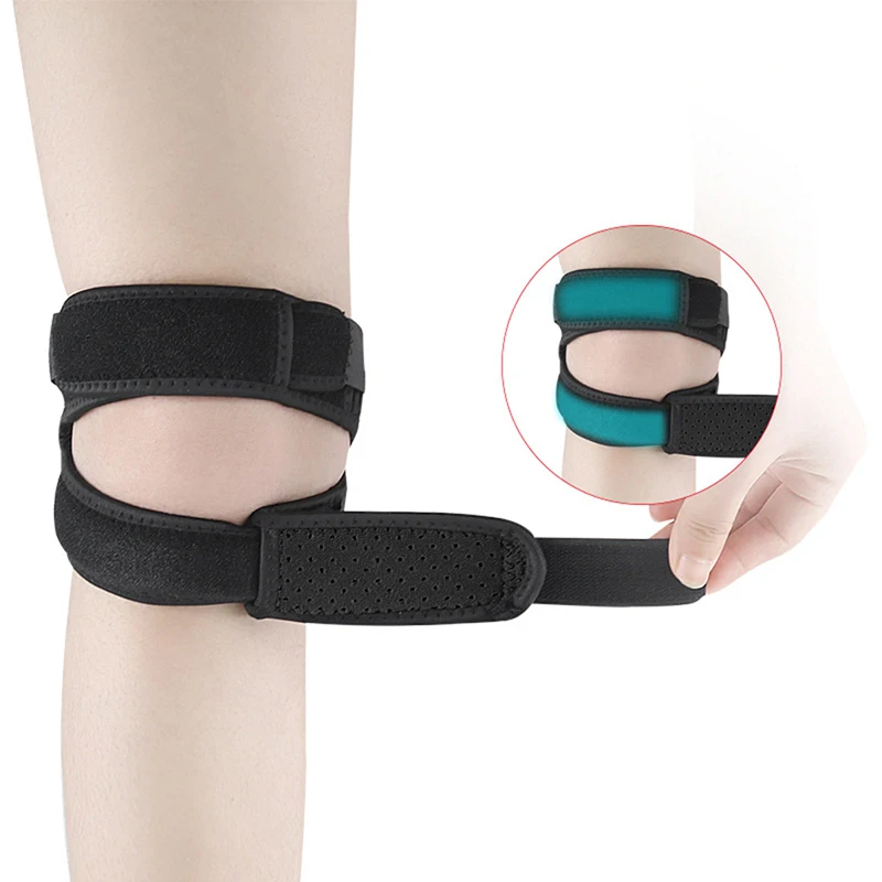 1PC Sports Kneepad Double Patellar Knee Patella Tendon Support Strap Brace Pad Protector Open Knee Wrap Band Fitness care