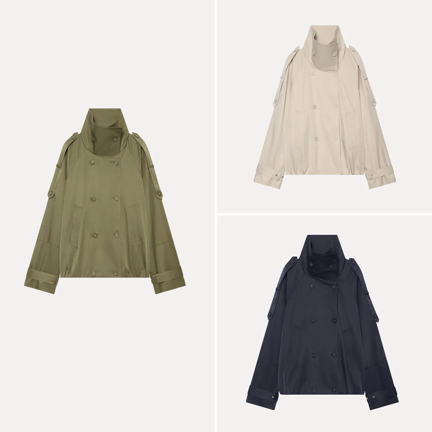 Fashionable Short Style Women's Jacket 2026 Summer Collection Casual Versatile Double-Row Button Windbreaker Outerwear