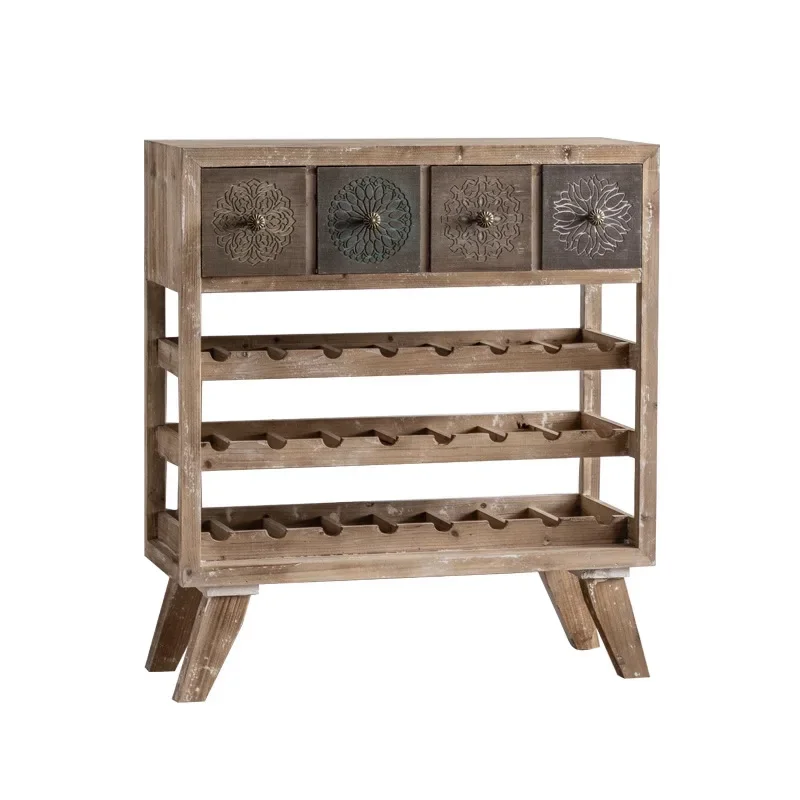 

Wooden wine cabinet, American multi-functional storage cabinet