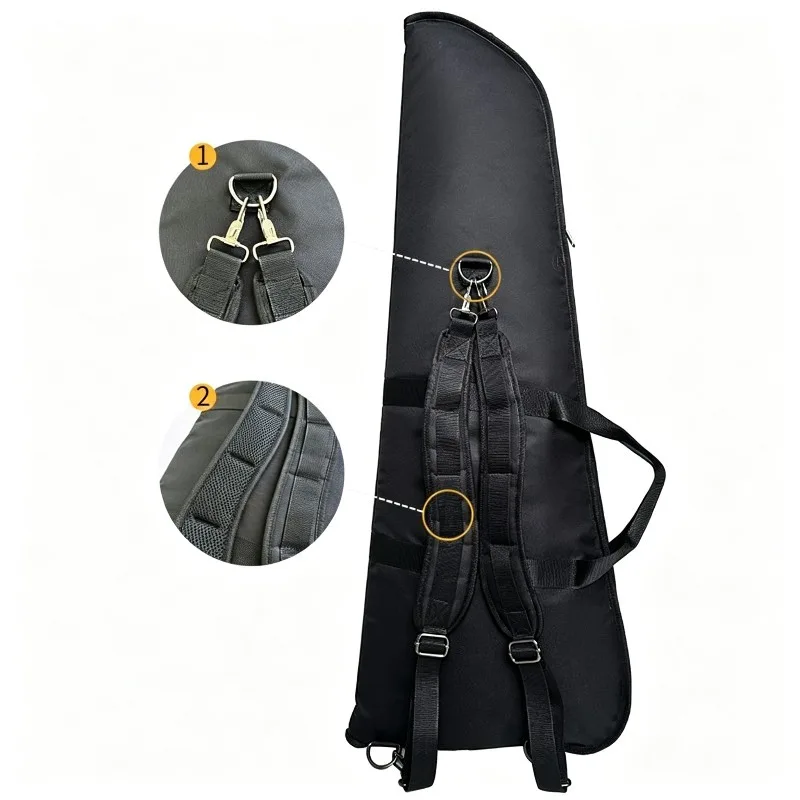 Headless Electric Guitar Bag Thicken Electric Bass Storage Bag Lightweight Guitar Shoulders Bags String Instrument Accessories