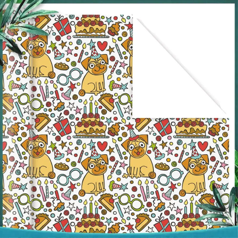 (NEW) 10Pcs Wrapping Paper Sheets For Kids,Birthday Party Wrapping Paper Gift Wrap Papers,Present Gift Wrapping Paper