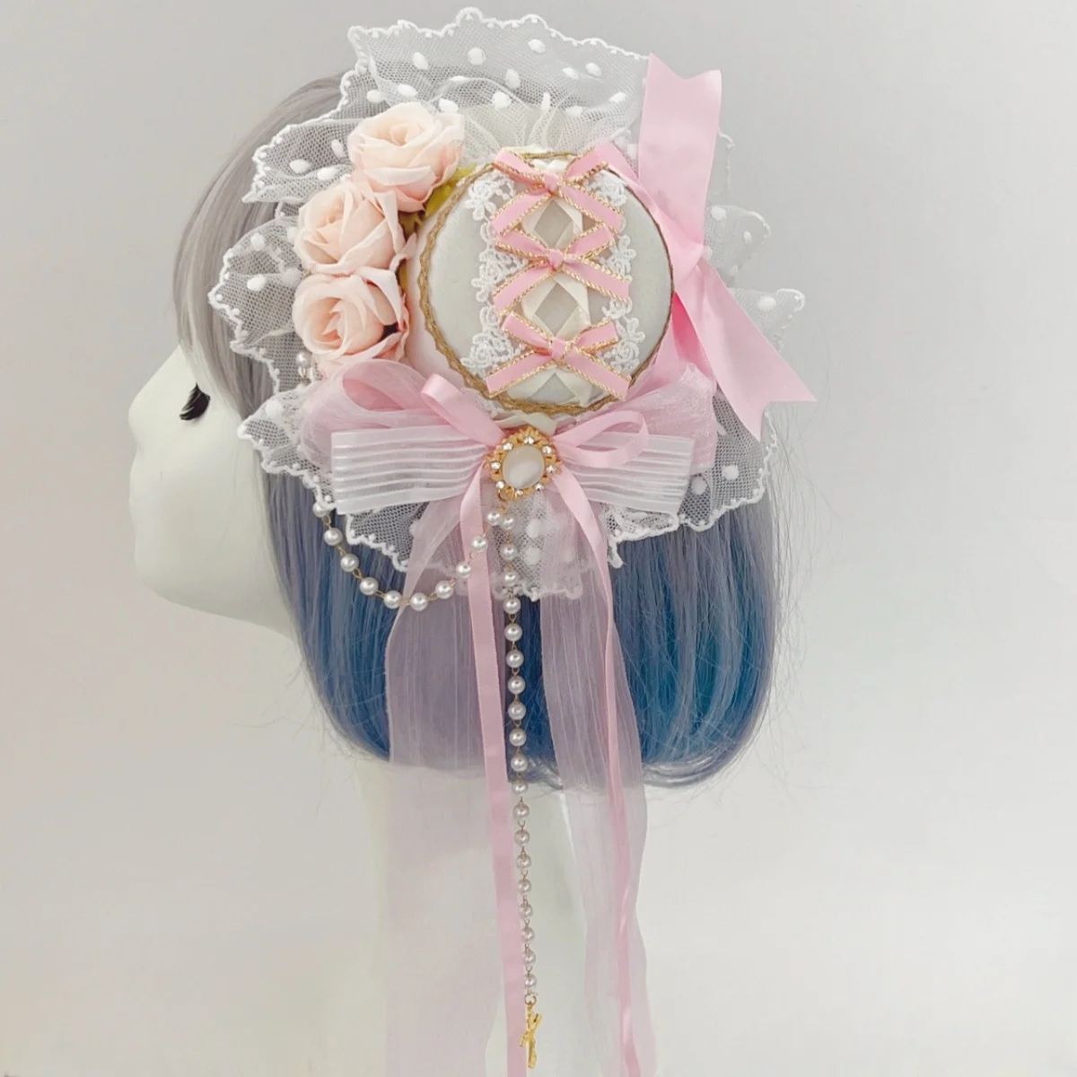 

Головной убор в стиле Лолиты, мини-цилиндр, Хэллоуин, Рождество, принцесса, кружевной бант, шляпа Лолиты для косплея, женские заколки для волос для девочек, аксессуары