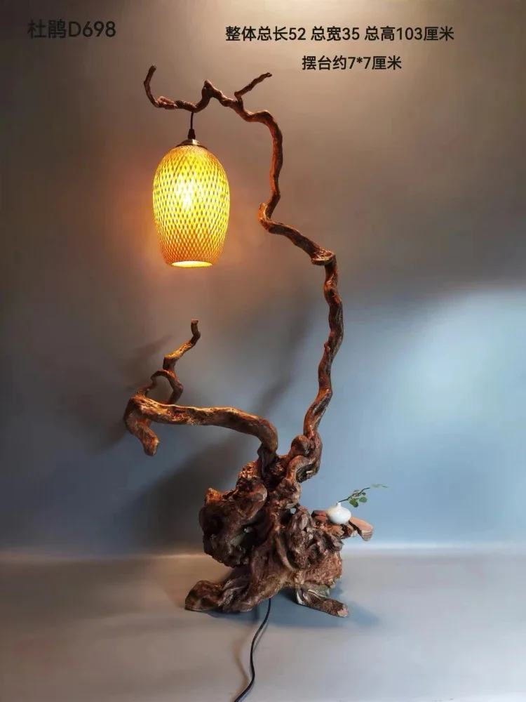 Rhododendron root Zen table lamp, home, club, tea house, decorative and ornamental