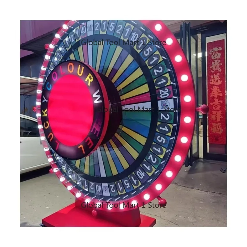 Promotional Giant Electric Led Light 360 Degree Lottery Bingo Draw Spinning Prize Lucky Roulette Spin Wheel of Fortune