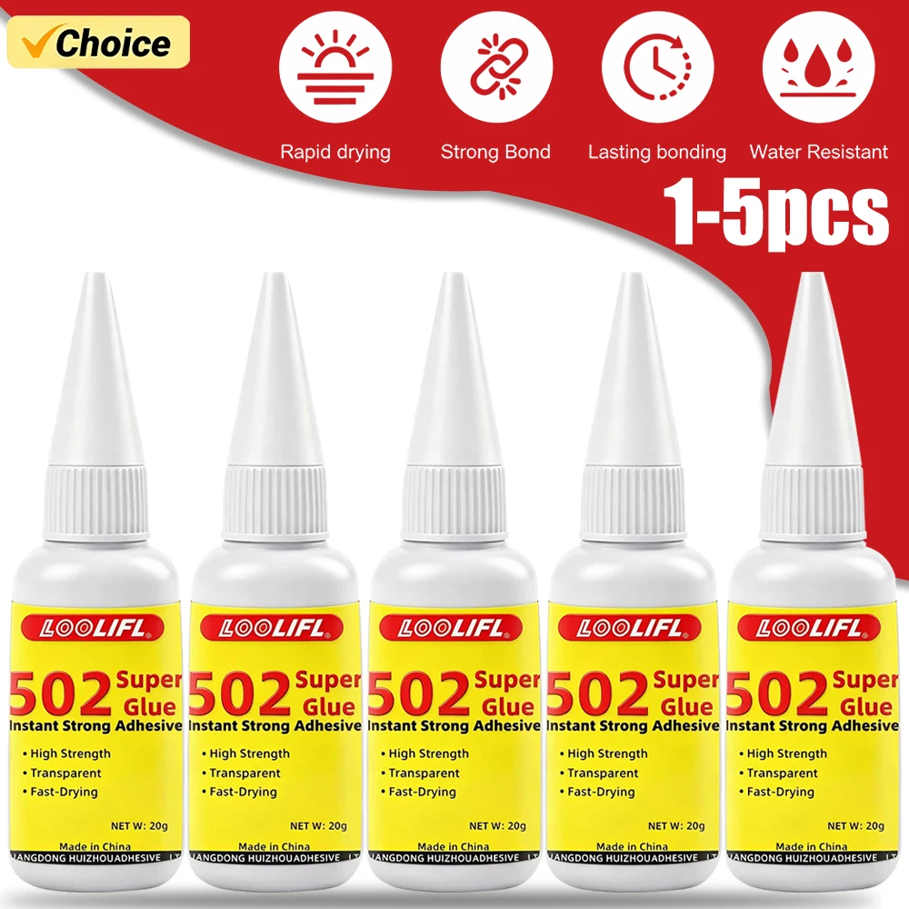 Super GlueInstant Adhesive Quick Drying Strong Bond Clear Liquid Glue for Metal  Plastic  Wood Rubber Leather Ceramic DIY Repair