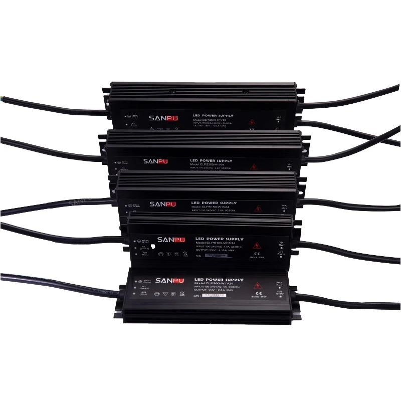 12V Waterproof AC DC Power Supply for Outdoor Floor Lights IP67 Rainproof LED Strip Lights Single Output