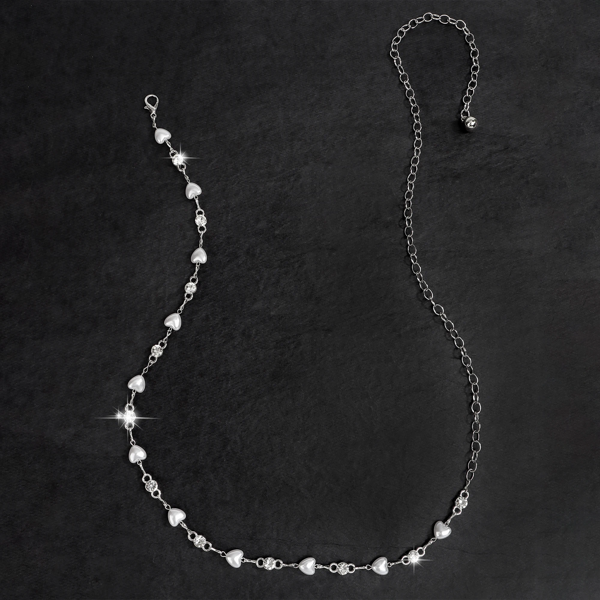 قطعة واحدة من سلسلة الخصر المعدنية المصنوعة من حجر الراين على شكل قلب، إكسسوار فريد من نوعه للفساتين، حزام أنيق متعدد الاستخدامات