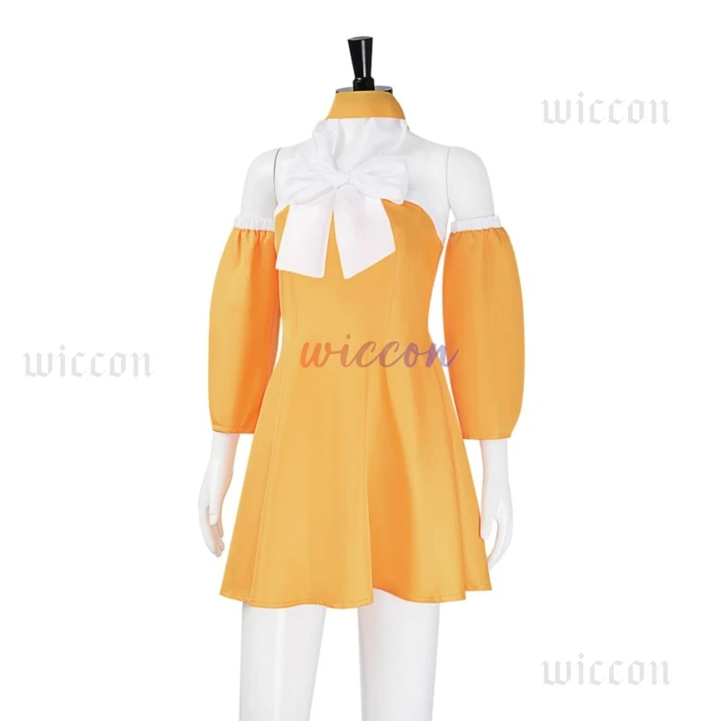 Levy McGarden COS Anime FAIRY TAIL COS # @ # @(() Abito da donna giallo con parrucca blu, completo da gioco di ruolo per donna ragazza^%$ #