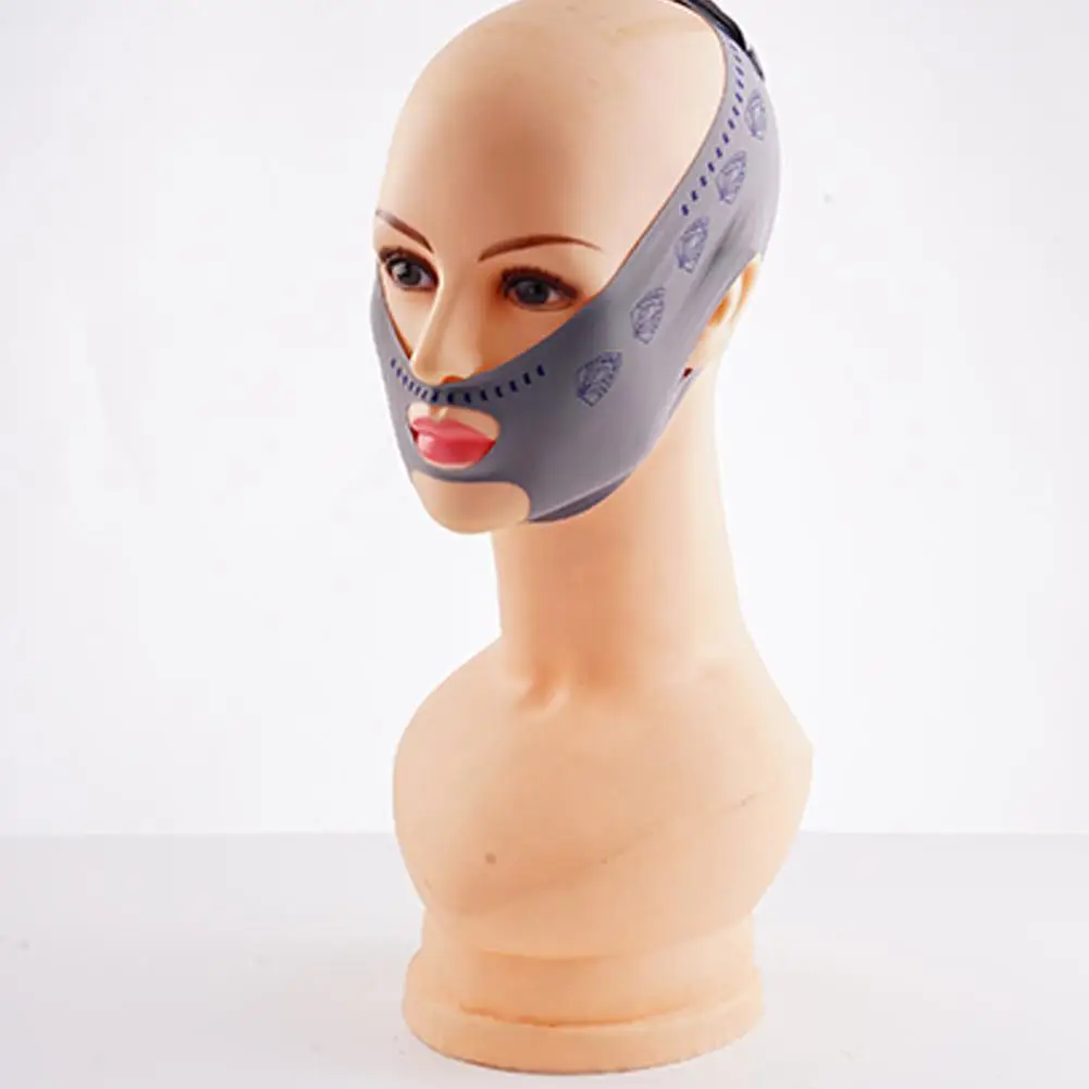 1 PC Reusable V Face BANDAGE Shaper สีเทาผู้หญิง Facial UP ลดเครื่องมือบํารุงผิว Lift BANDAGE Thining เข็มขัด Chin Slimming คู่ S2K0