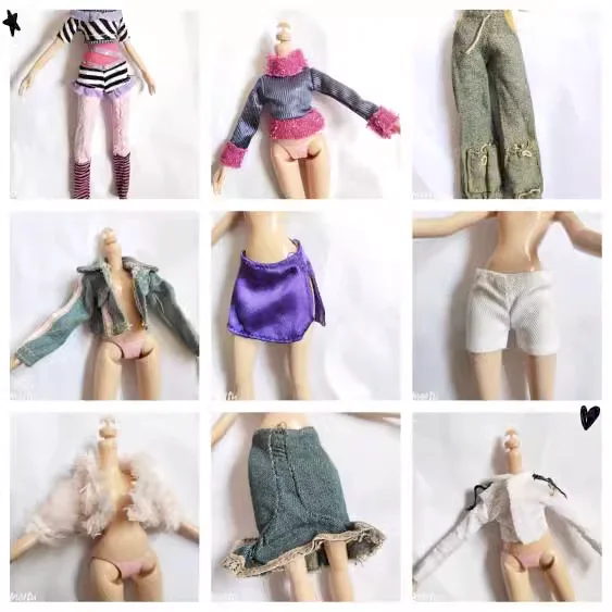 7box original monsters high school clothes pants skirt winxs club without body DIY Doll  xindong girl Doll House Children Gifts