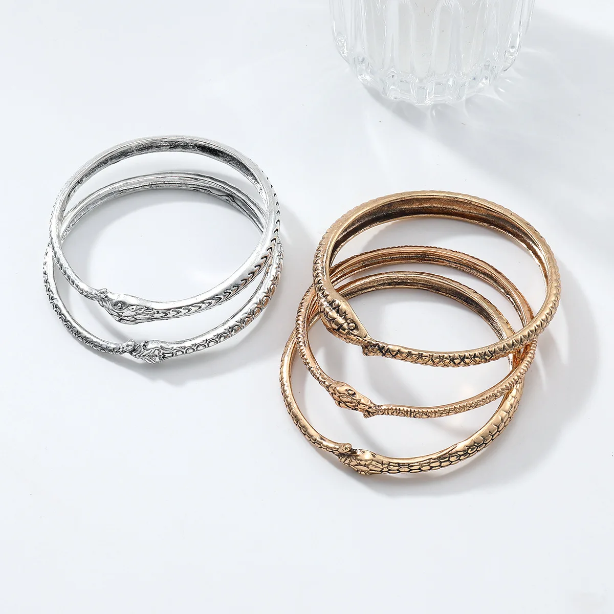 مجموعة ZAA مبالغ فيها مكونة من 5 قطع سوار ريترو للنساء #3