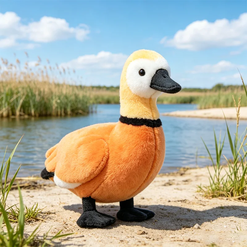 30CM Cute Original Simulation Ruddy Shelduck Plush Toy Soft Lifelike Animal Model  Duck Plushie Doll Kid Birthday Accompany Gift