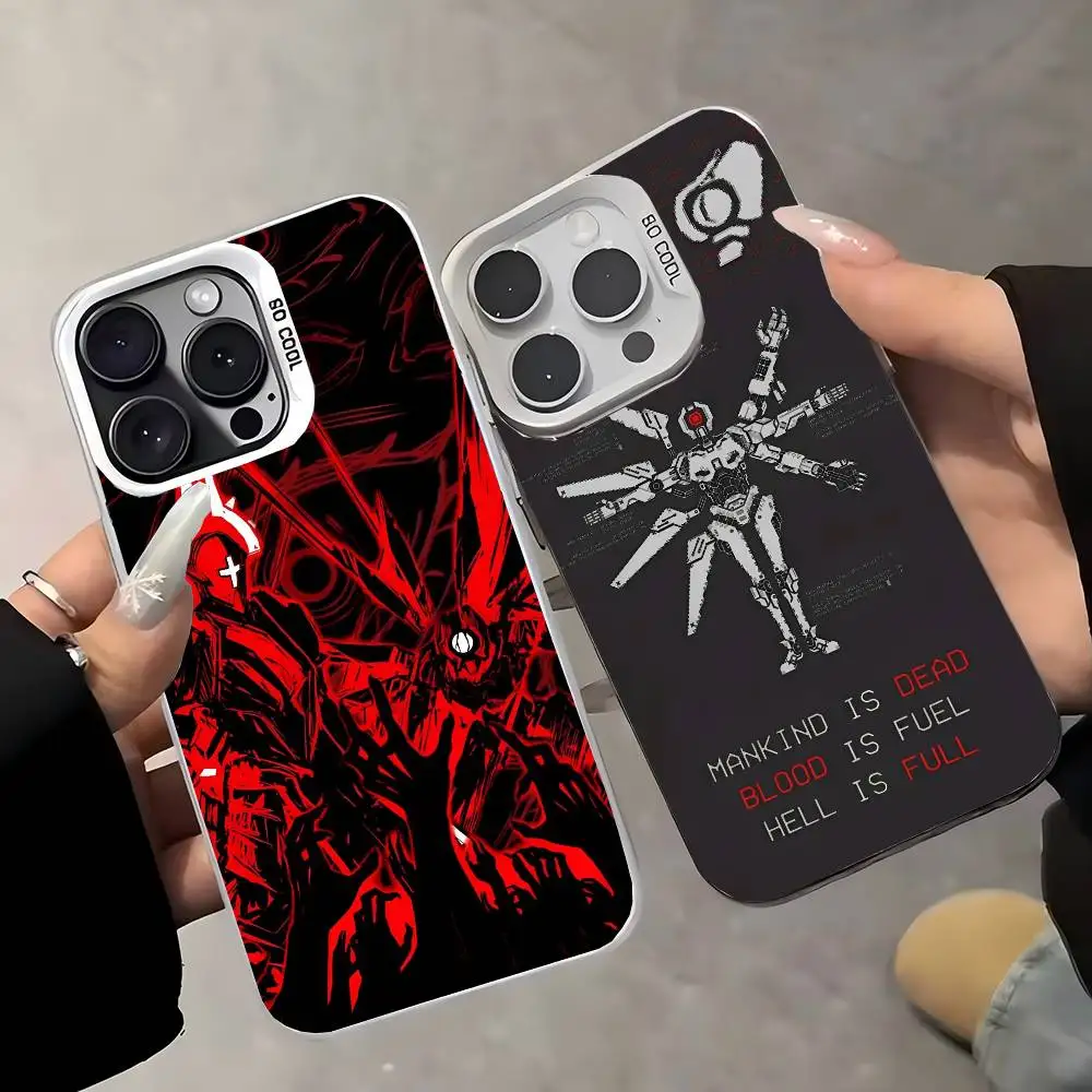 1PC U-Ultrakill Telefon Fall Für IPhone 17 Air 16 15 14 13 12 11 Pro Max Plus Farbe stoßfest Zurück Silber Cove