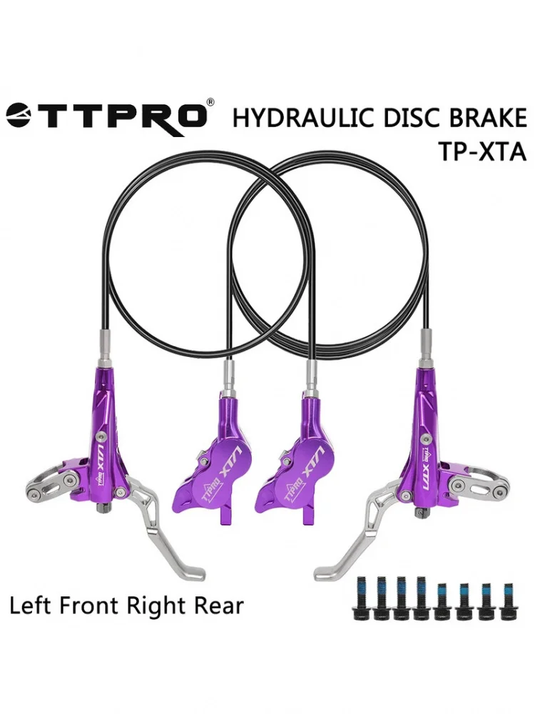 AliExpress NONE TTPRO XTA 4-Pistons MTB Bike Hydraulic Disc Brake Left Front 800MM Right Rear 1450MM Caliper Brake Mountain Bike Cycling Parts