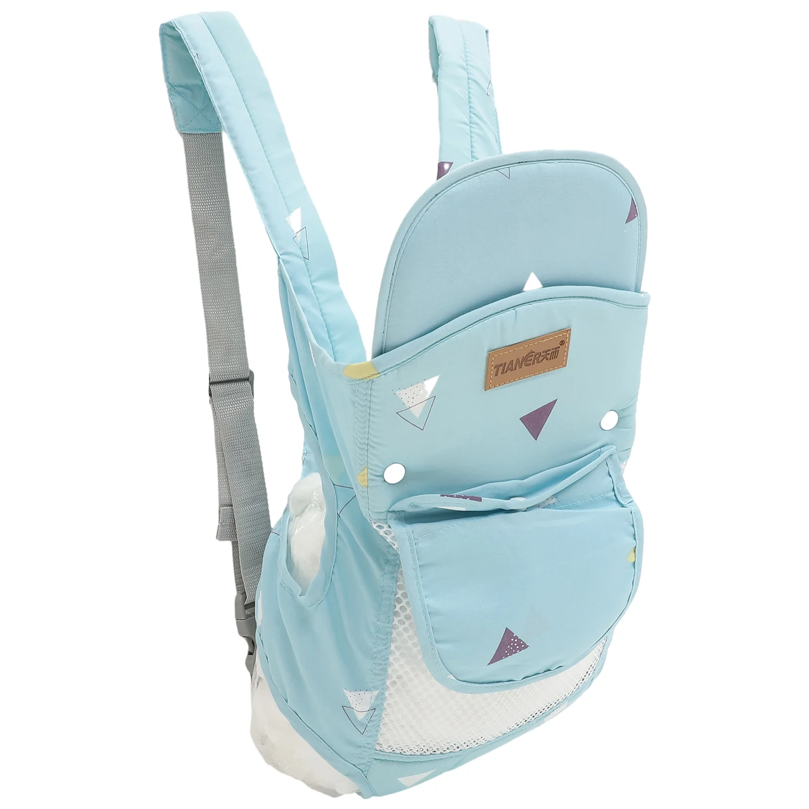 Seggiolino marsupio neonato zaino bambini 60x35cm maglia traspirante puro cotone per tutte le stagioni