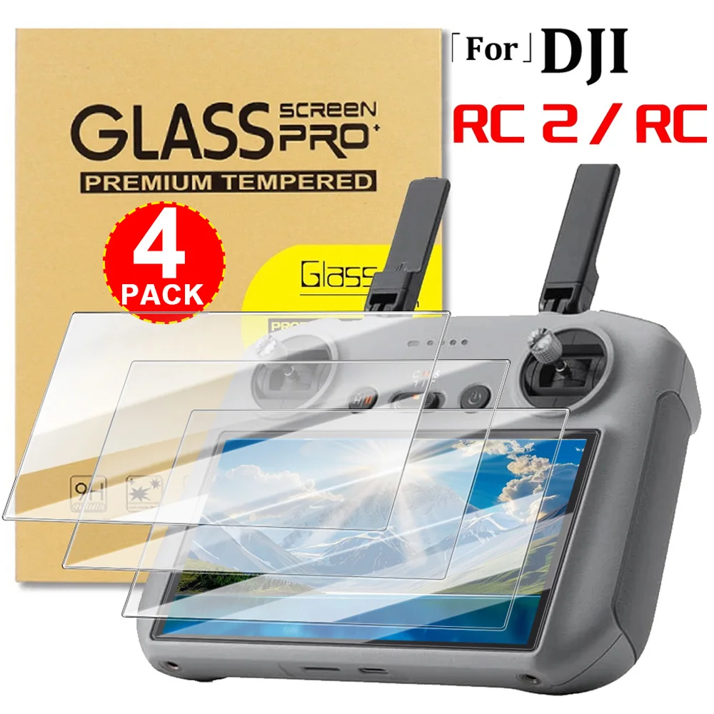 Tempered Glass Screen Protectors for DJI RC 2/1 Remote Control Anti-scratch Films Glass HD Clear Protective Film for DJI RC RC2