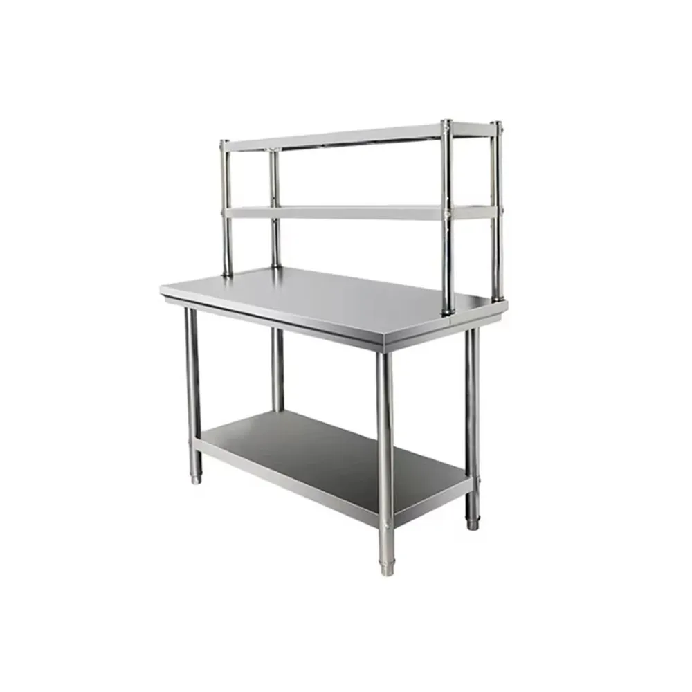 Heavy Duty Stainless Steel Food Prep Work Table NSF Certified 500kg Load Commercial Kitchen with Casters