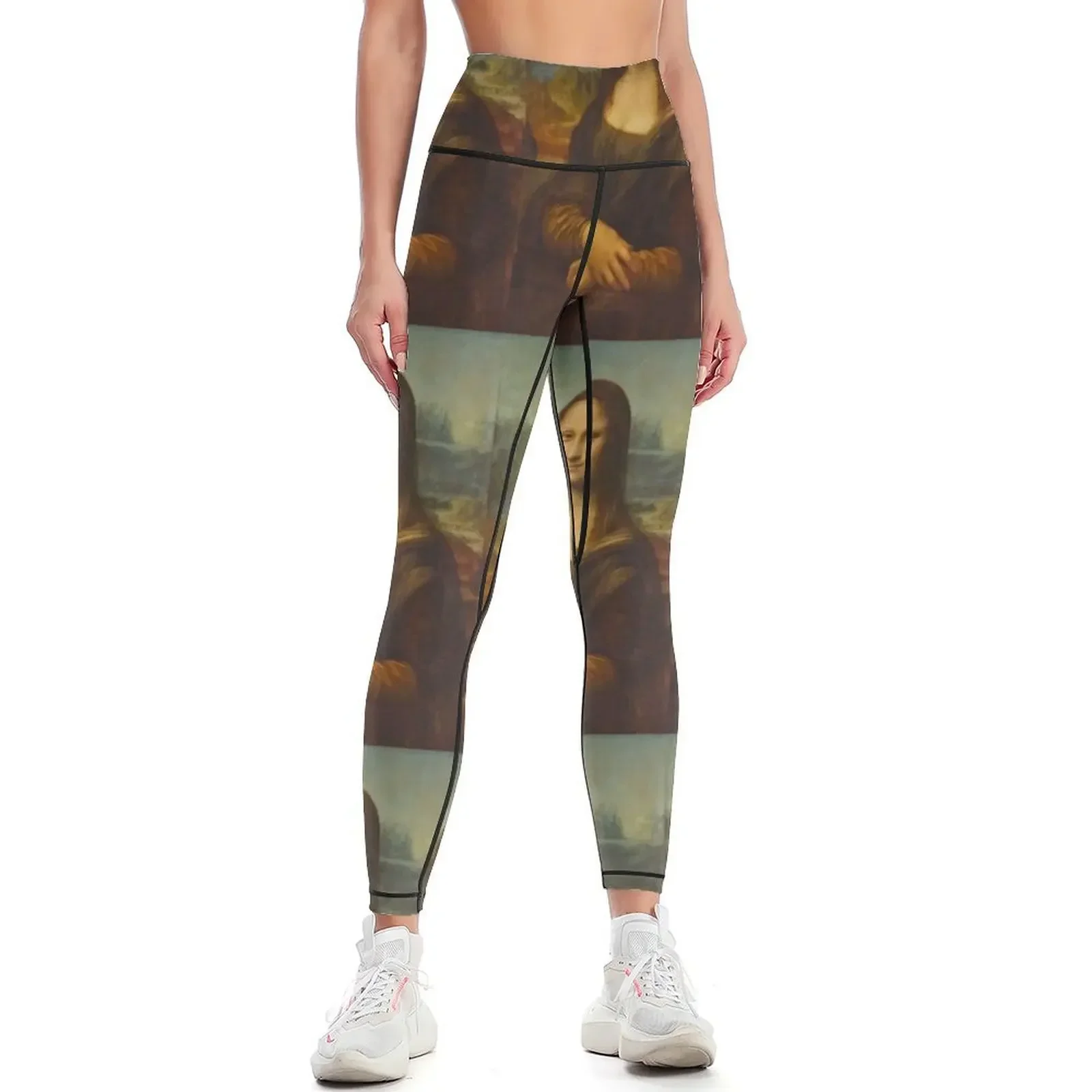

Mona Lisa - Leonardo da Vinci (Louvre) Leggings flared for fitness jogging pants Women's trousers Womens Leggings