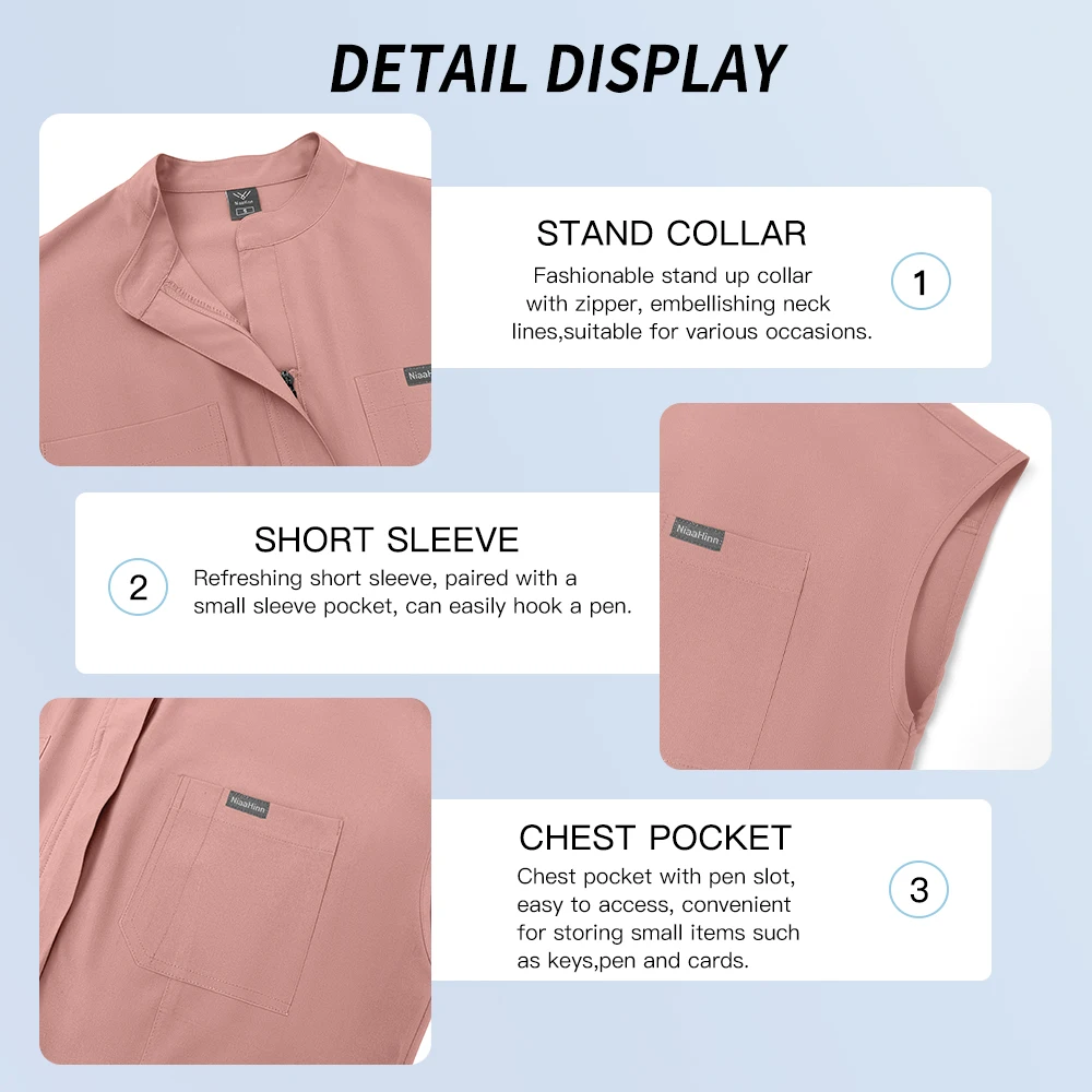 Nuova Tuta Clinica per Dentisti, Uniforme Chirurgica, Tuta Ospedaliera per Infermiere, Abbigliamento Medico, Divisa da Lavoro per Salone di Bellezza e Spa