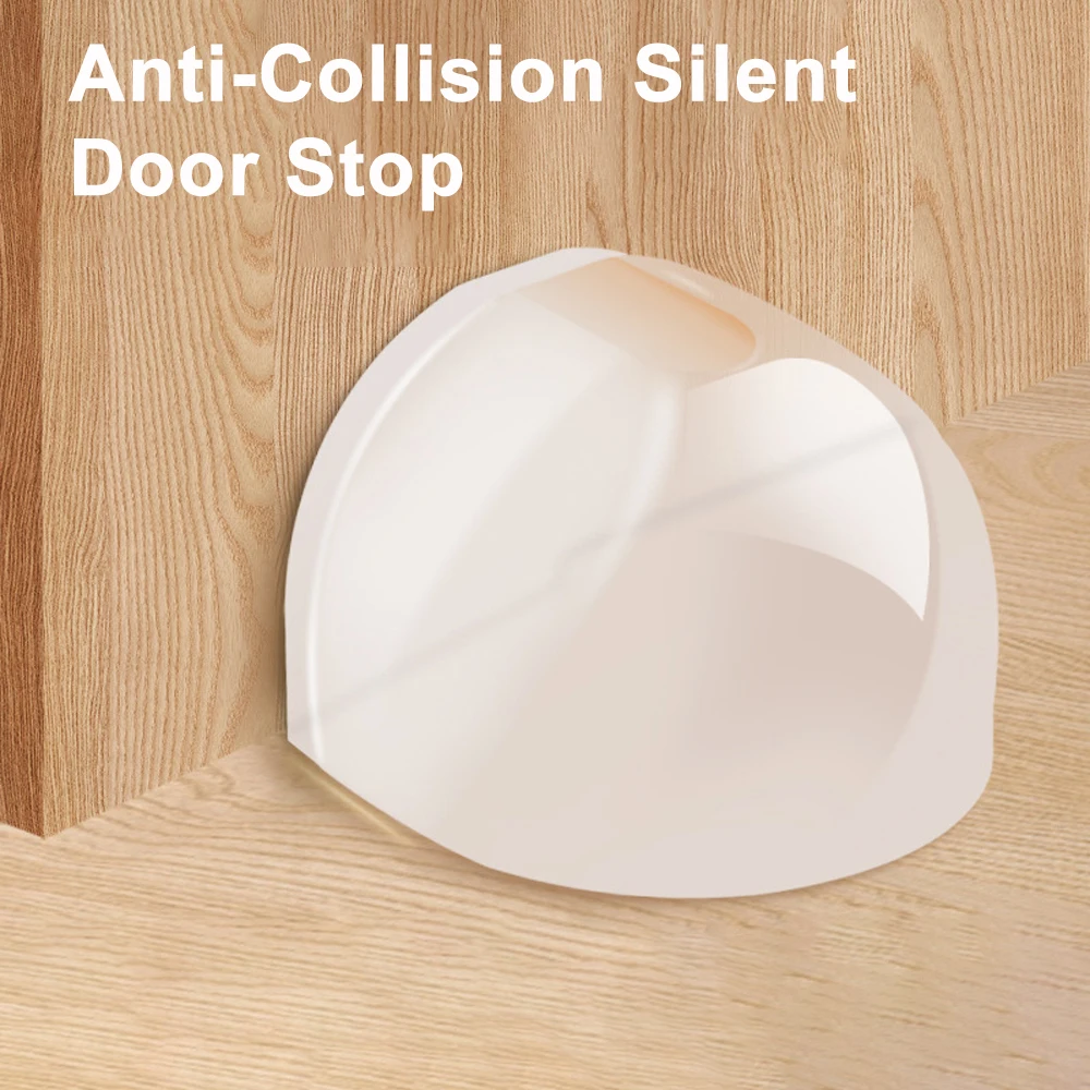 Transparent Door Stopper Door Handle Anti-Collision Silent Buffer Wall Protection Super Elastic Soft Rubber Bumper Self-Adhesive