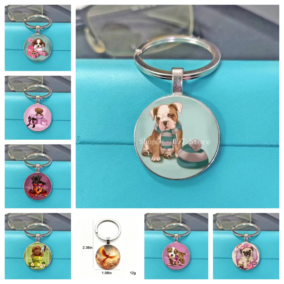 Exquisitely dressed dogs with high looks, hot selling pendants, keychains, portable accessories, New Year gifts