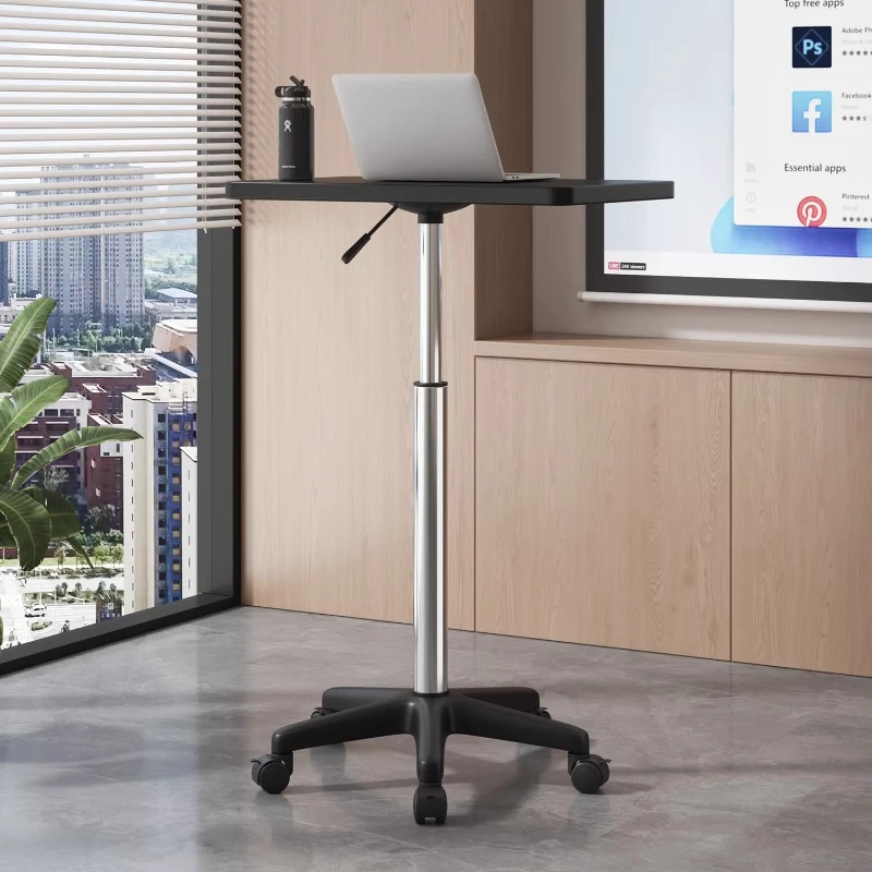 

Подъемный офисный компьютерный стол, передвижной рабочий стол, стол для онлайн-трансляций, прикроватный столик — плавное регулирование высоты, устойчивый, легко чистится