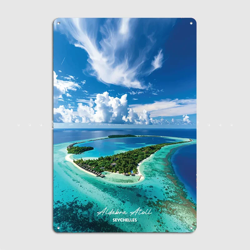 Aldabra Atoll Seychelles Metal Custom Sign Living Room Wall Indoor Decor Room Decoration Bedroom Posters Home Decor