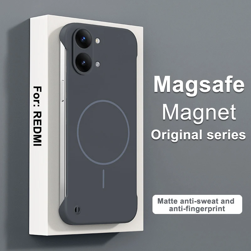 Für Magsafe magnetische kabellose Lade-Handyhülle für Xiaomi Poco X8 Pro Max PocoX8Pro 5G X8Pro Rahmenlose, schlanke, harte Rückseite