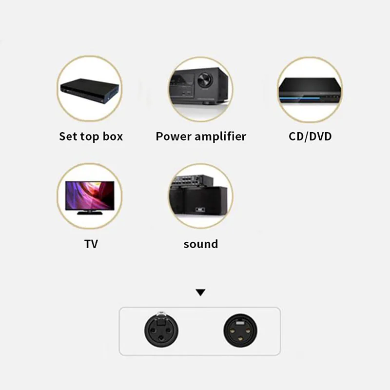 كابل صوت TODN HIFI عالي النقاء 4N OFC XLR ذكر إلى أنثى، قابس مطلي بالذهب لخلاط مكبر الصوت