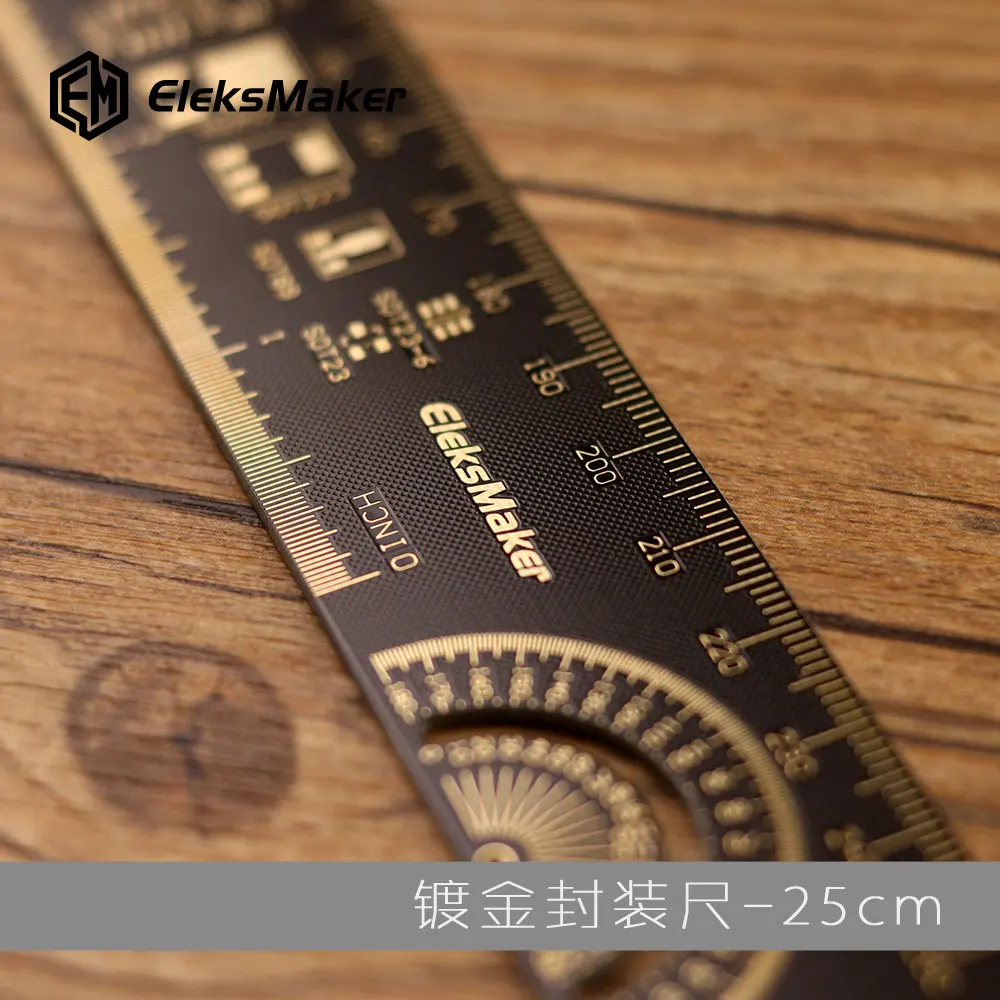 

EleksMaker Ruler Tools Guage Metal PCB DIY Multifunctional Measuring Square Meter Package Digital Electronics Engineering 12Pcs