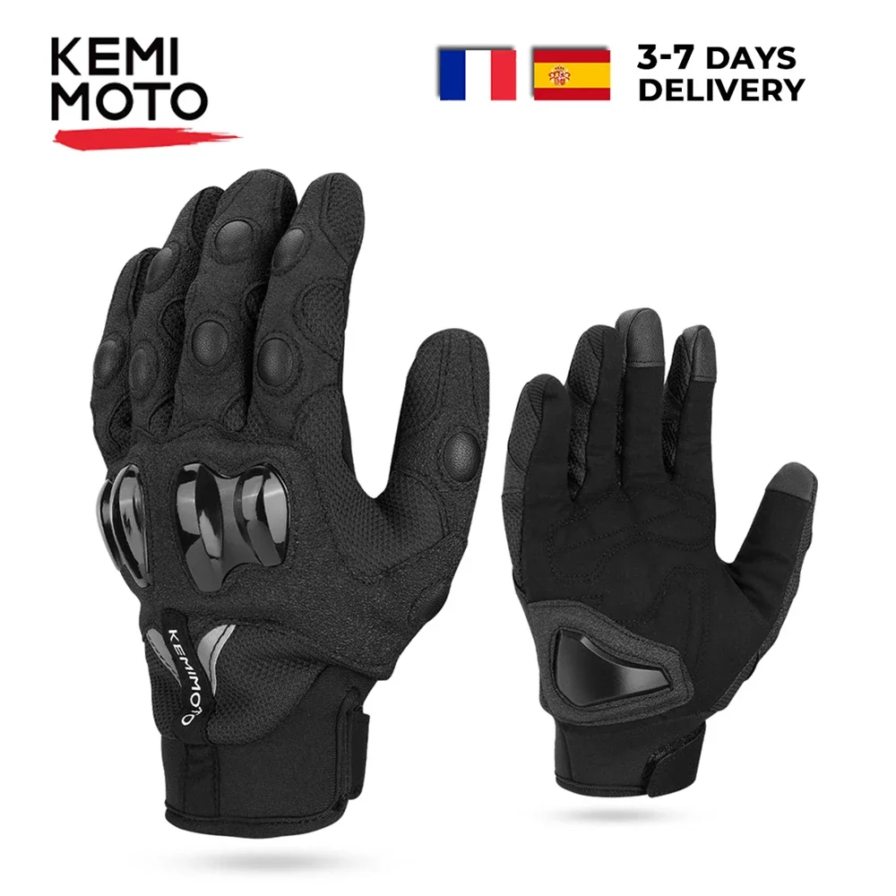 KEMIMOTO Motorcycle Gloves Summer Moto Gloves Guantes Touch Screen motocross Gloves guanti Moto glove Men Women Breathable