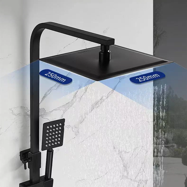 KEMAIDI Rainfall Bathroom Shower Faucet Set With Rack Shelf Bathtub Mixer Tap Black Wall Mounted Brass Bath Cabin System - Image 3