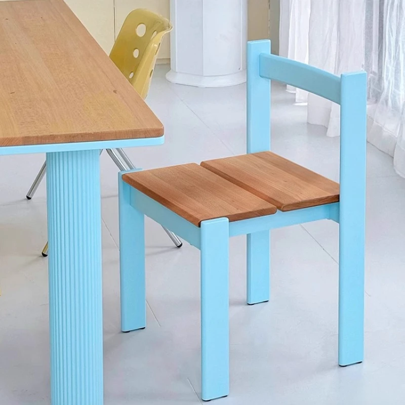 

Дизайнерский штабелируемый обеденный стул с допамином, кремовый эстетический табурет со спинкой, многоцелевое сиденье для туалетного столика, современные кухонные стулья