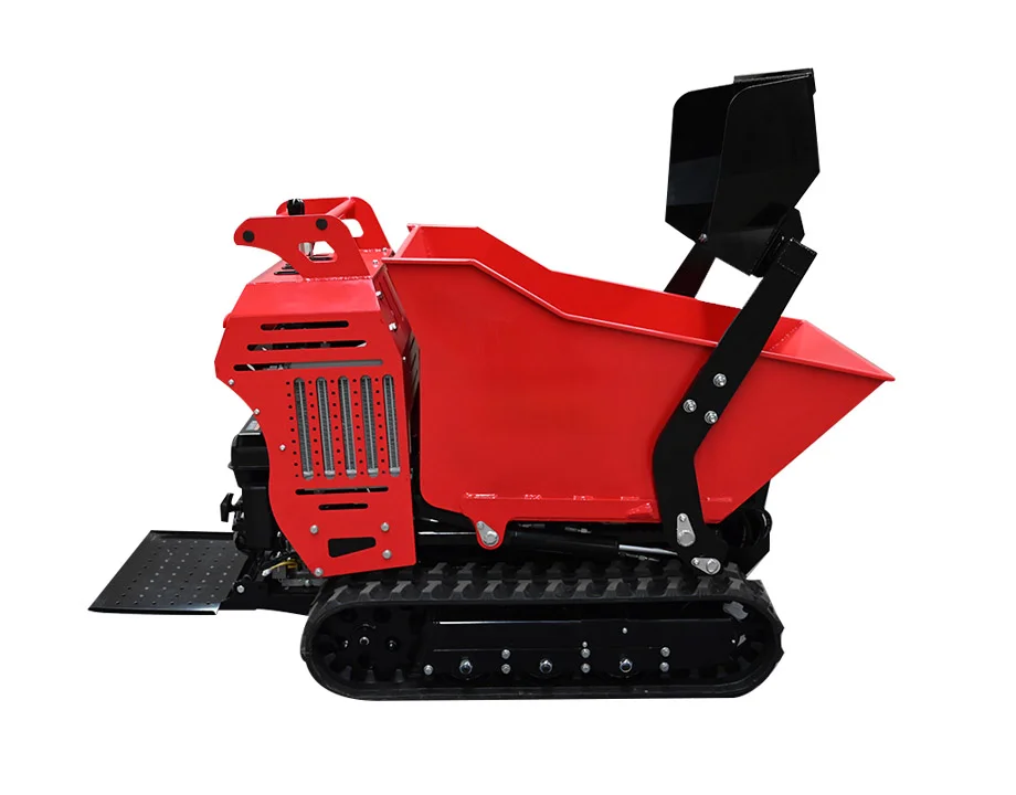 

Small Size Portable Hand Push Wheeled Self-Dumping Truck Automatic Tipping Hopper Cart Home & Farm Use