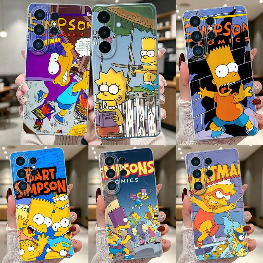 Case for Samsung Galaxy S26 Ultra S25+ S23 S26+ S25 Plus Note 10 20 S21 S10 S22 S20 S24 FE Clear Phone Cover Friend S-Simpsons