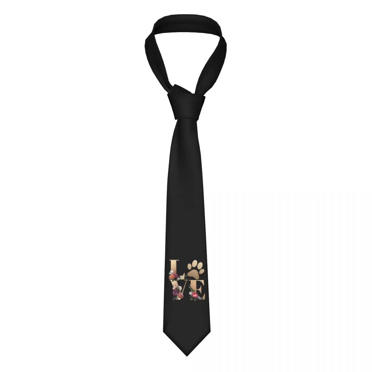 

Formal I Love Dog Paw Neck Ties Men's Personalized Silk Cute Anime Cartoon Necktie for Office Cravat