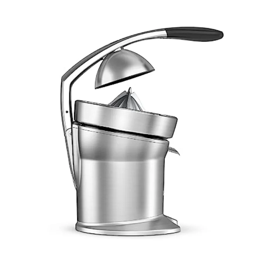 

Citrus Press Pro Juicer Machine for home kitchen use, brushed stainless steel, silver, high-efficiency manual squeezing with er