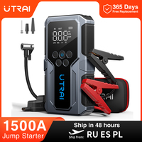 UTRAI 1500A Car Jump Starter Power Bank Portable 150PSI Air Pump Car Battery Emergency Boosters Starting Device Car Starter 2024