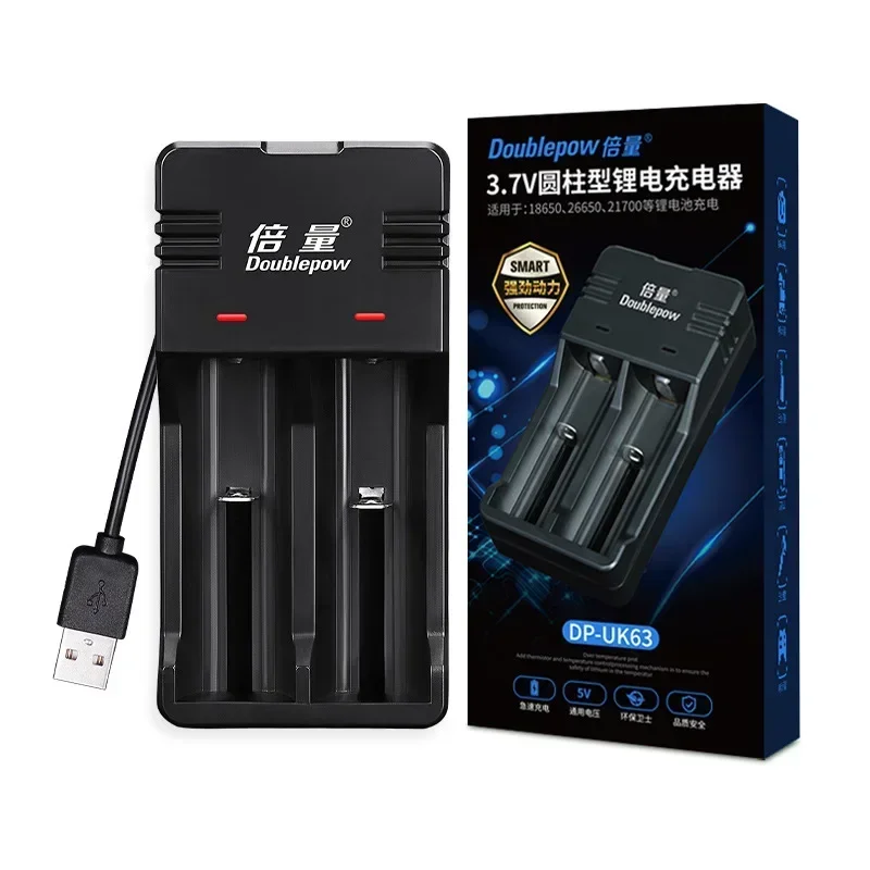 11100mWh 26650 Battery with Charger. 3.7V for Power Banks, Solar Lighting, High-Lumen Flashlights. Sustained Performance.