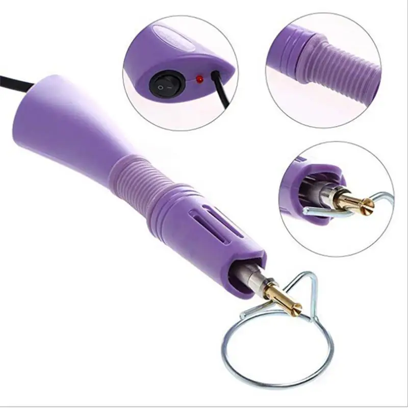 EU /US Purple Hotfix Rhinestone Applicator Hot Fix Applicator Fast Heating Iron-on Wand Heat-fix Rhinestones Glass Diamond Tool