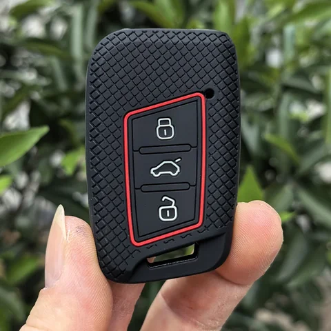 Силиконовый чехол-футляр для автомобильного ключа VW Volkswagen Magotan GTE Passat B7 B8 CC Arteon Skoda Fabia Superb A7 Kodiaq Seat