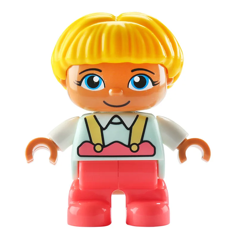 Grote bouwstenen Jongen Meisjes Familie Politieagenten Figuren Pop Compatibel Duplos Kinderen Kinderen Zelfsluitende stenen Assembleer speelgoed