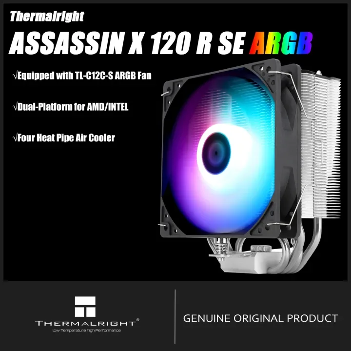 Thermalright Assassin X 120 R SE WHITE ARGB CPU Air Cooler Dual-Platform for AMD/INTEL Four Heat Pipe Air Cooler