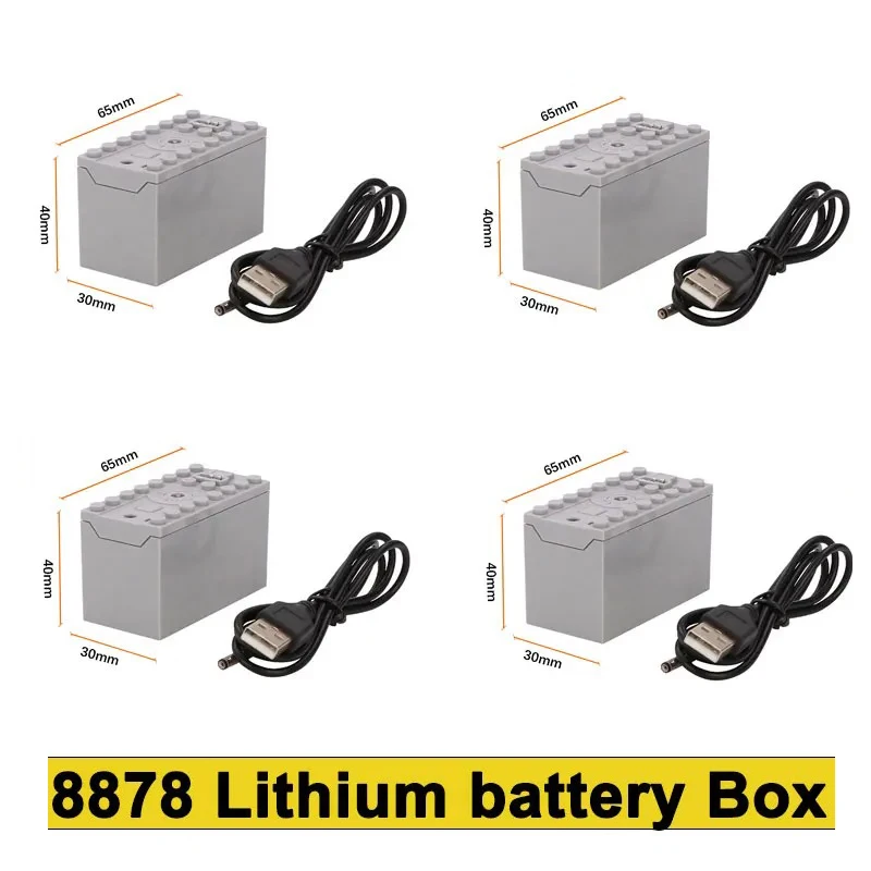 

MOC High-tech Parts Rechargeable Lithium Battery Box Blocks Power Up Tool For Car/Train Motor PF Building Bricks Toy Accessories